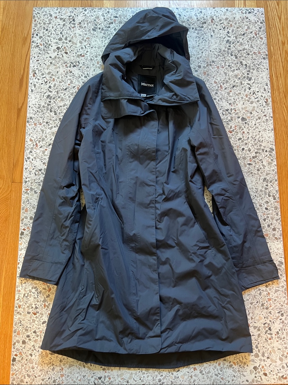 Marmot Dark Gray Hooded Trench Coat